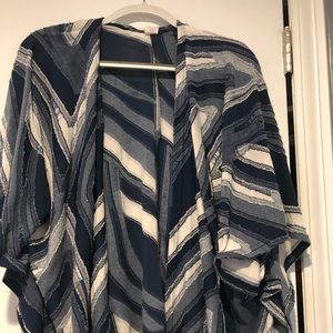 Blue and White Shawl